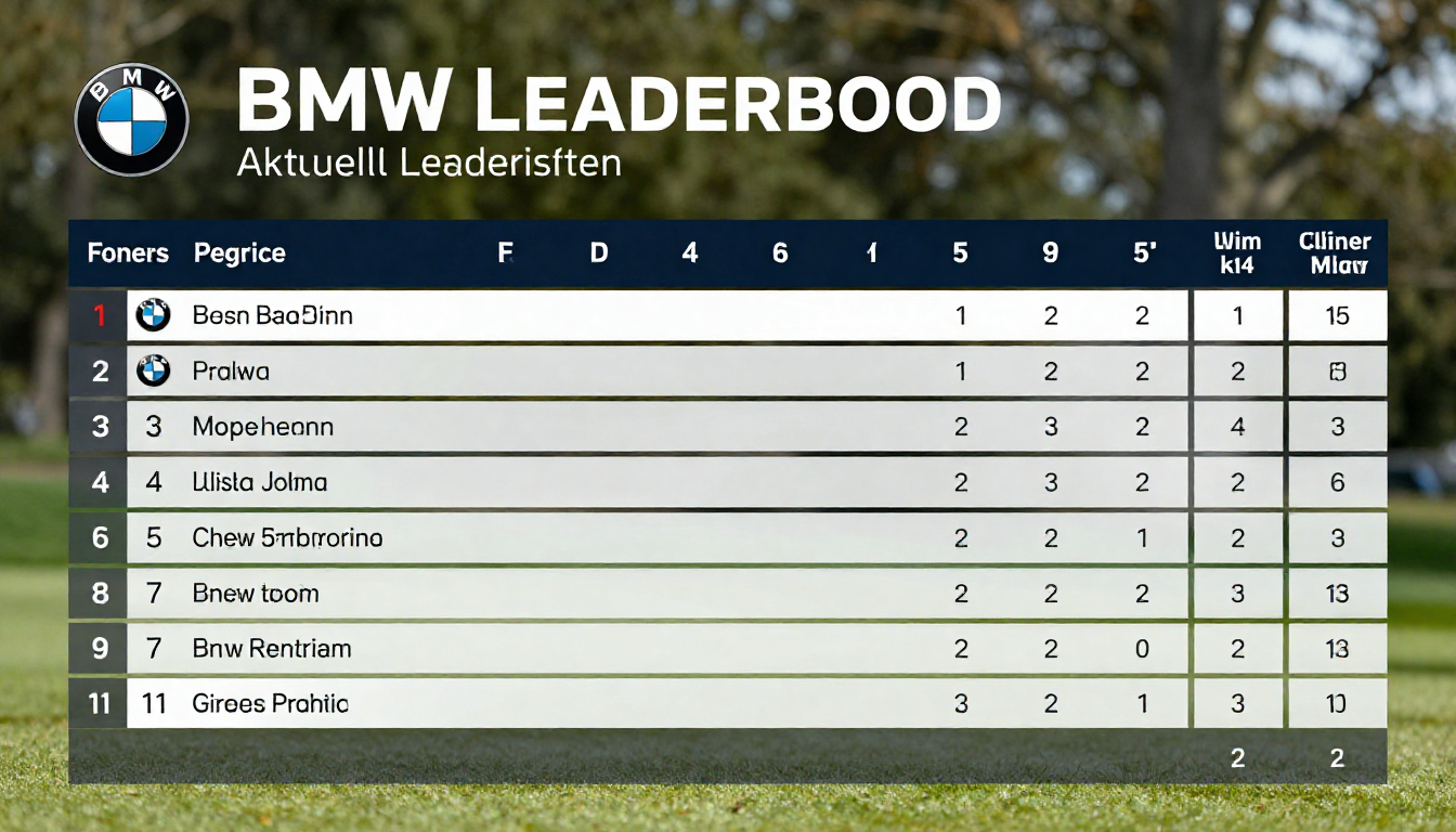 pga bmw leaderboard